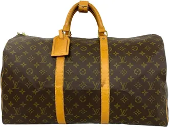Louis Vuitton Brown Pvc Leather Boston Bag (Pre-Owned)