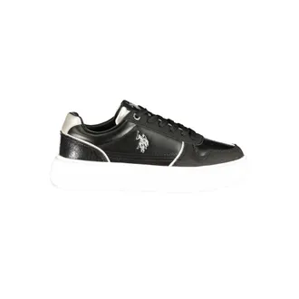 U.S.Polo Association Black Polyurethane Womens Womens Sneaker