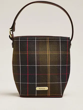 Barbour Cedar Mini Tartan Bucket Bag