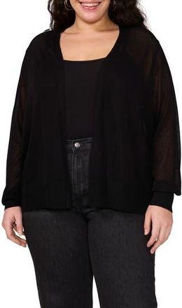 Vince Camuto Tissue Knit Cardigan in Rich Black at Nordstrom Rack, Size 2X