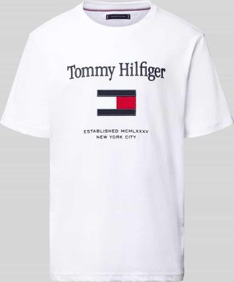 Tommy Hilfiger Regular Fit T-Shirt aus reiner Baumwolle in Weiss, Größe XXL