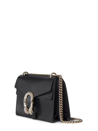 Gucci Womens Shoulder Bag Dionysus Black Calf Skin