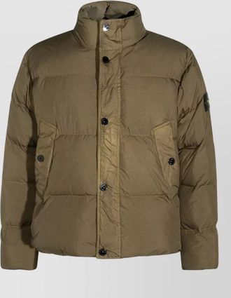 Stone Island padded stand collar coat