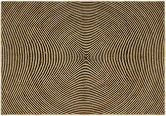 vidaXL Alfombra Natural Y Negro 240 X 340 Cm Yute Vidaxl