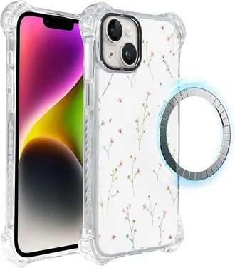 OEM Funda Ibizu Dropguard Ultra Para Iphone 14 Plus Con Magsafe, Dise&ntilde;o Pastel Bloom Y Wildflower Fantasy