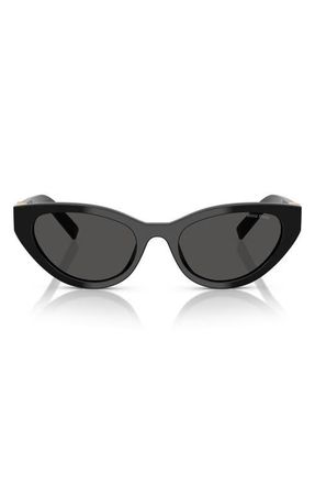 Miu Miu 54mm Butterfly Sunglasses in Black /Dark Grey at Nordstrom