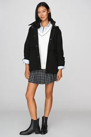 Bernardo Funnel-Neck Utility Jacket