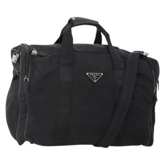 Prada Pre-owned Weekend Bags, female, Black, Size: ONE SIZE Pre-owned Vintage Boston Bag