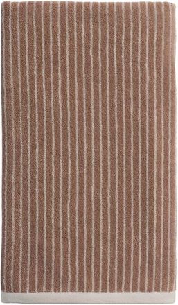 Parachute Pinstripe Organic Cotton Bath Towel in Adobe And Alabaster at Nordstrom, Size Hand Towel