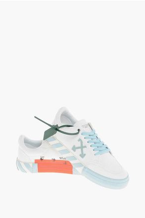 Off-white Low-Top Canvas Sneakers VULCANIZED with Logo size 46