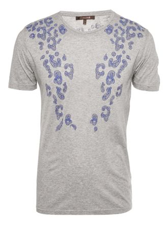 Roberto Cavalli T-shirt met paisley-print - Grijs