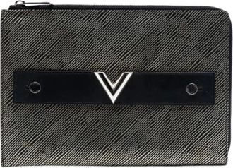Louis Vuitton Pre-owned Clutches, female, Gray, Size: ONE SIZE Pre-owned Epi Leather Clutch