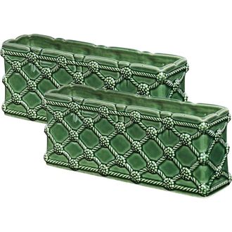 Juliska Set of 2 Berry & Thread Petite Rectangular Parterre in Basil at Nordstrom
