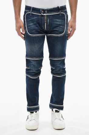 Dsquared2 Jeans With Contrasting Details And Ankle Zip 17cm Dsquared2