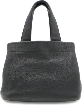 Prada Black Nero Leather Handbag Tote Bag (Pre-Owned)
