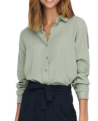 Haut Femme Manches Courtes Col V - Tissu Léger Printemps, Style Décontracté Pour Quotidien Ou Bureau