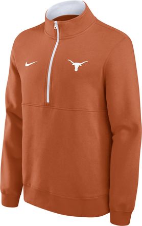Nike Texas Primetime Primary Logo Nike Mens College 1/2-Zip Crew in Orange | 02JW08D9TXE-G24
