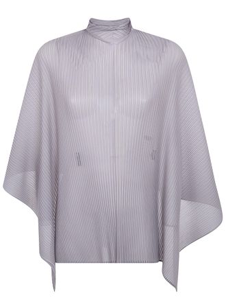 Issey Miyake Sheer Scarf Pleats Shirt
