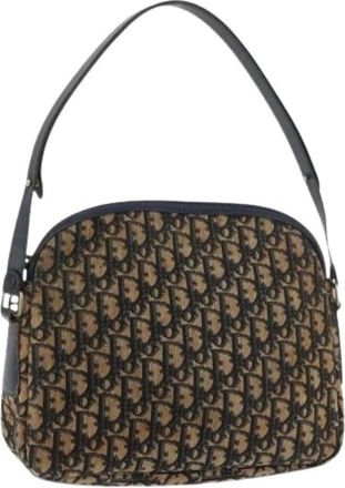 Dior Pre-owned Shoulder Bags, female, Multicolor, Size: ONE SIZE Pre-owned Trotter Canvas Shoulder Bag