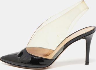 Gianvito Rossi Black Patent Leather And Pvc Plexi Pumps