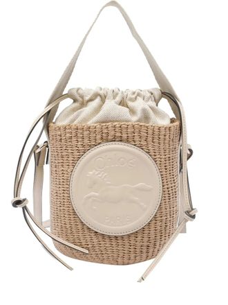 Chlo&eacute; Woody bucket bag - women - Paper/Calf Leather - OS - Neutrals