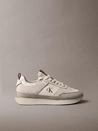 Calvin Klein Zapatillas De Running De Ante Con Logo Distintivo