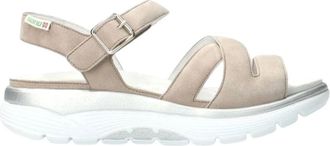 Mephisto Stijlvolle damesrolsandaal - Dames - Sandalen - Beige - 36 EU - Leer - Schoenen