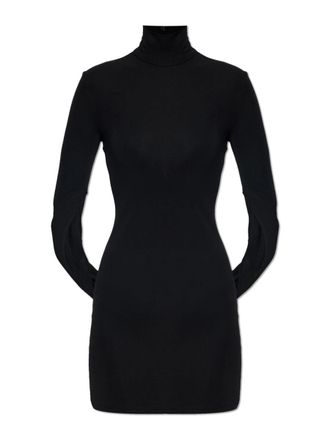 Alexander Wang Draped Lyocell Mini Dress - Black