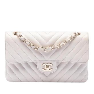 Chanel Pre-owned Vintage Double Flap Shoulder Bag - Dames - Pre-owned - Wit - Maat: ONE Size Leer
