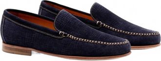 Martin Dingman Mens Country Club Venetian Loafers In Navy