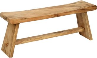 Bazar Bizar Banco de madera de suar en marr&oacute;n 120x30x45 cm