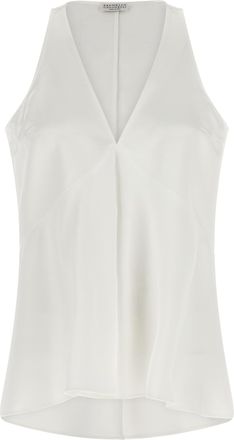 Brunello Cucinelli White Cotton Womens Shirt