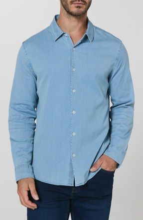 7 Diamonds Bozeman Stretch Denim Button-Up Shirt in Light Blue at Nordstrom, Size Xx-Large