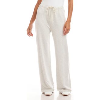 Karen Kane Wide Leg Drawstring Sweatpants in Heather at Nordstrom, Size Large P