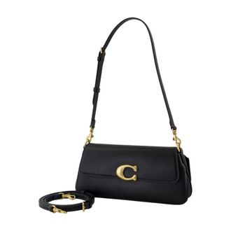 Coach Leather Calfskin Shoulder Bag - Black