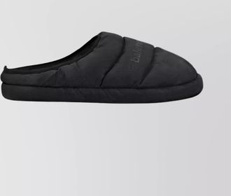 Balenciaga printed logo slip-on slippers