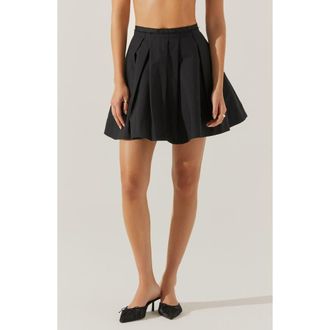 ASTR the Label Antheia Cotton Skater Skirt in Black at Nordstrom Rack, Size X-Small
