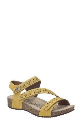 Josef Seibel Tonga 78 Ankle Strap Platform Wedge Sandal in Amber at Nordstrom, Size 10-10.5Us