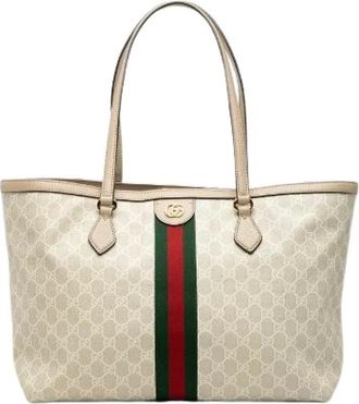 Gucci Pre-owned Tote Bags, female, Beige, Size: ONE SIZE Pre-owned Plastic Tote Bag
