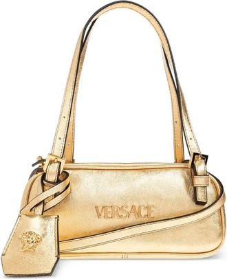 Versace Tag Shoulder Bag - Womens - Lamb Skin/Polyester