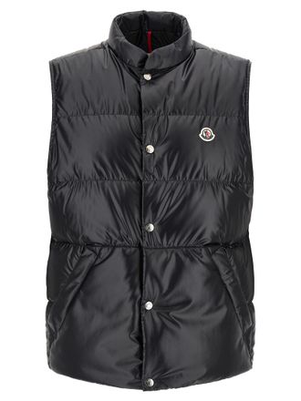 Moncler Blue Polyester Sleeveless Mens Jacket