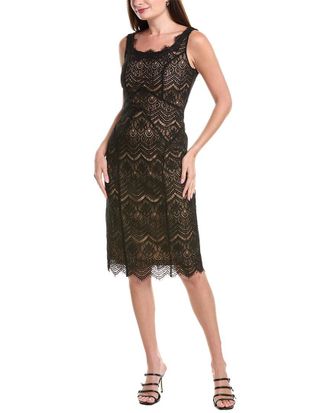 Rene Ruiz Lace Paneled Cocktail Dress