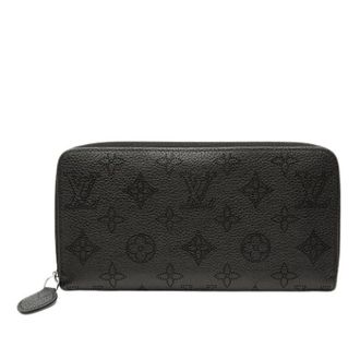 Louis Vuitton Pre-owned Wallets, female, Black, Size: ONE SIZE Pre-owned Monogram Mahina Zip-Around Wallet