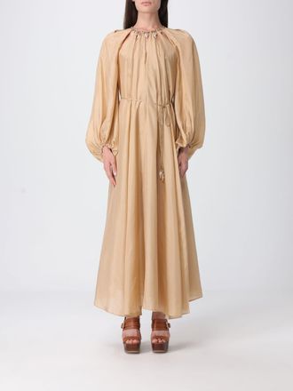 Zimmermann Mahon Long Silk Tunic with Balloon Sleeves and Embroidery