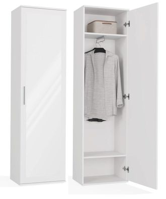 OEM Armario De Recibidor Con Espejo, Blanco Mate: &iexcl;funcional Y Elegante