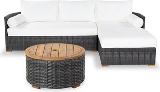 Safavieh Couture Anguilla Wicker Storage Outdoor Coffee Table
