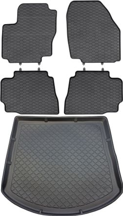 OEM Juego De Alfombrillas De Goma Para Coche Y Maletero Para Ford Mondeo Iv Turnier Kombi (septiembre De 2007 A 2011)