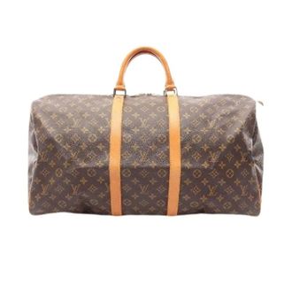 Louis Vuitton Vintage, unisex, Bruin, ONE Size, Leer, Pre-owned Keepall 55 Monogram Boston Bag