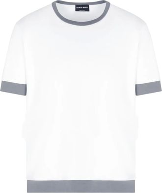 Giorgio Armani crew-neck organic cotton T-shirt - men - Organic Cotton - 48 - White