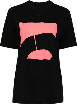 JNBY short-sleeved T-shirt - women - Cotton/Hemp - L - Black